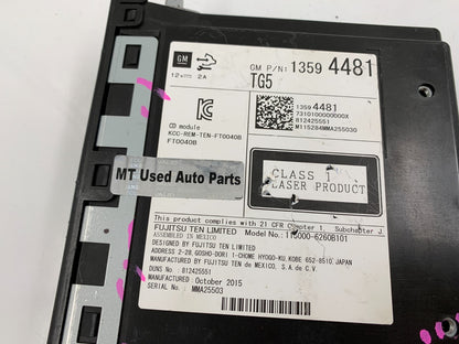 2016 Cadillac SRX AM FM CD Player Radio Receiver OEM D03B18008