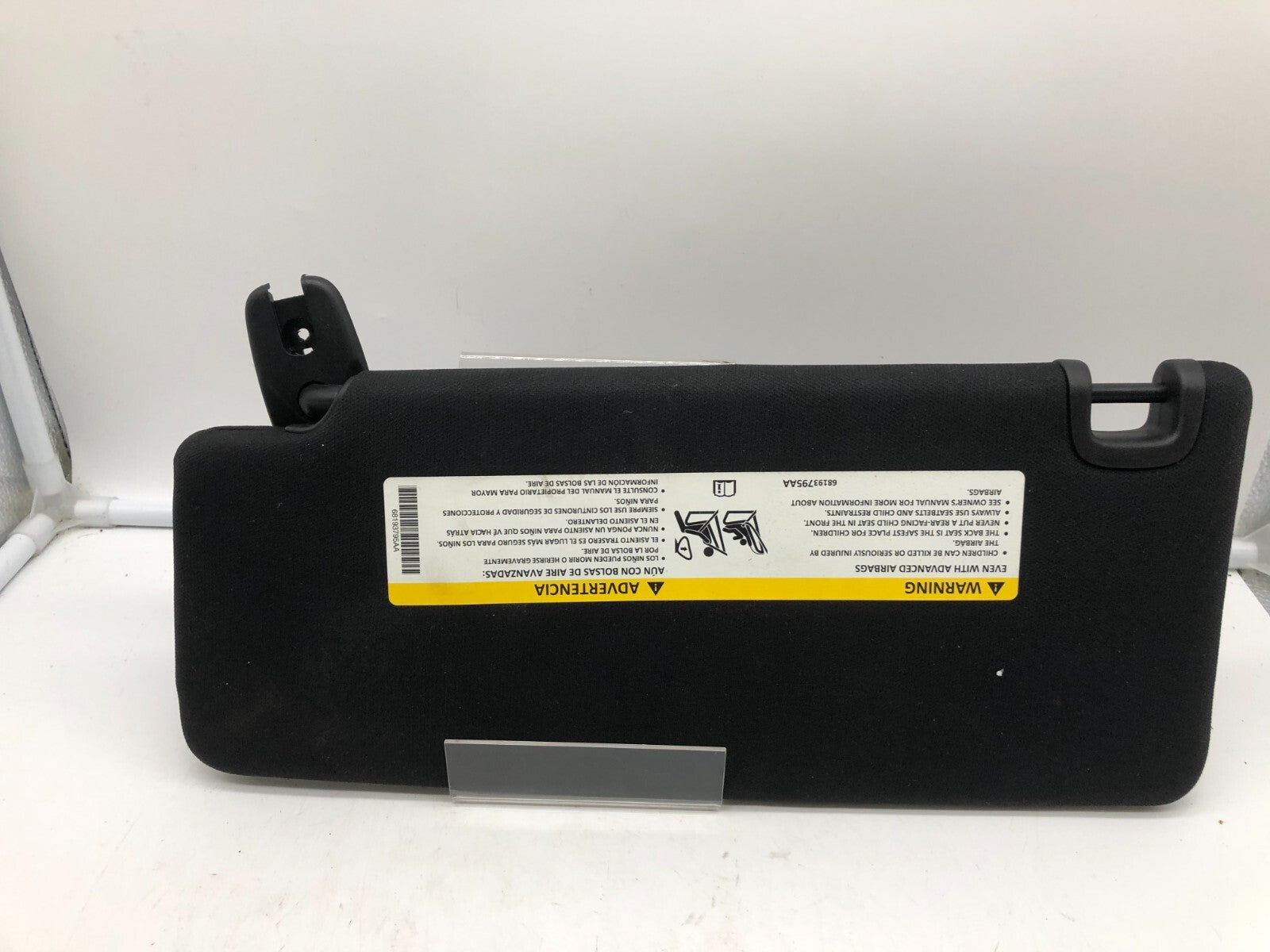 2015 Chrysler 200 Passenger Sun Visor Black Illuminated OEM A01B31013