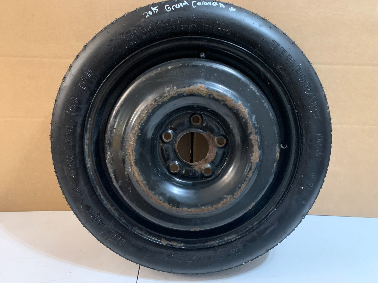 2012-2020 Dodge Grand Caravan Journey 17" Spare Tire Compact Donut T145/80D17