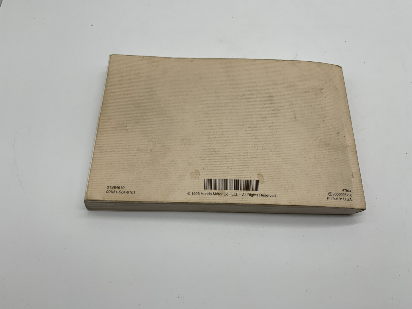 1999 Honda Accord Owners Manual Guide OEM