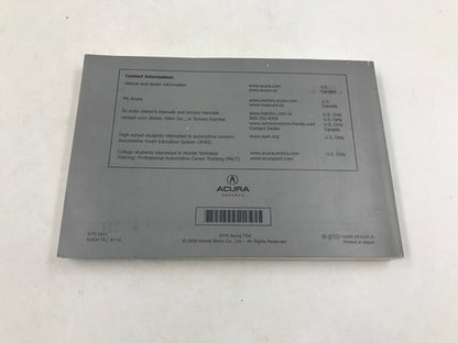 2010 Acura TSX Owners Manual OEM R01B18010