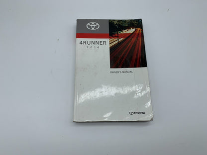 2014 Toyota 4Runner 4 Runner Owners Manual OEM C04B59016