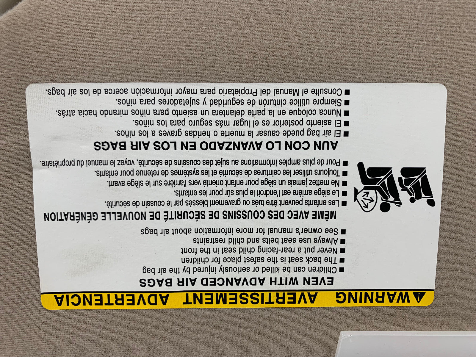 2011-2014 Toyota Sienna Passenger Sun Visor Tan Illuminated OEM C03B70006