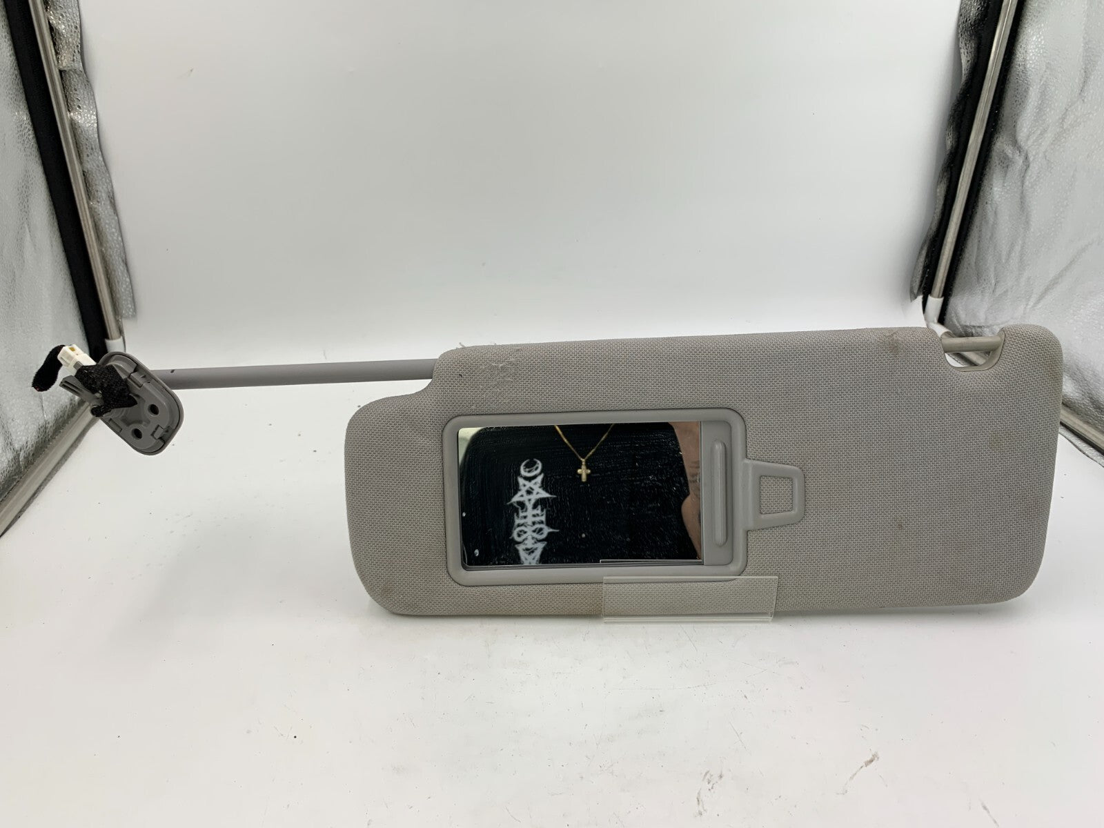 2015-2019 Hyundai Sonata Driver Sun Visor Gray Illumination OEM B02B16072