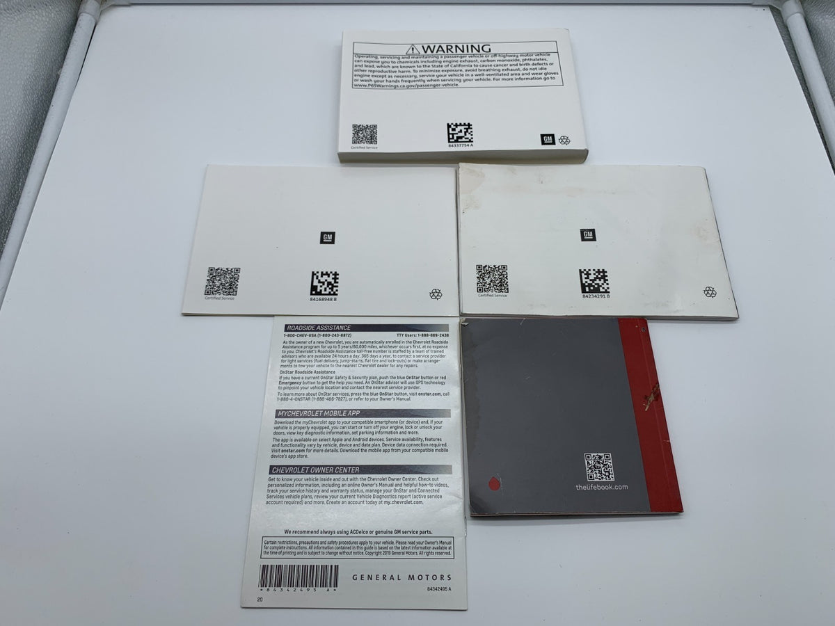 2020 Chevrolet Traverse Owners Manual Set OEM R01B16006