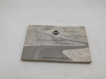 2000 Nissan Maxima Owners Manual OEM D04B70012