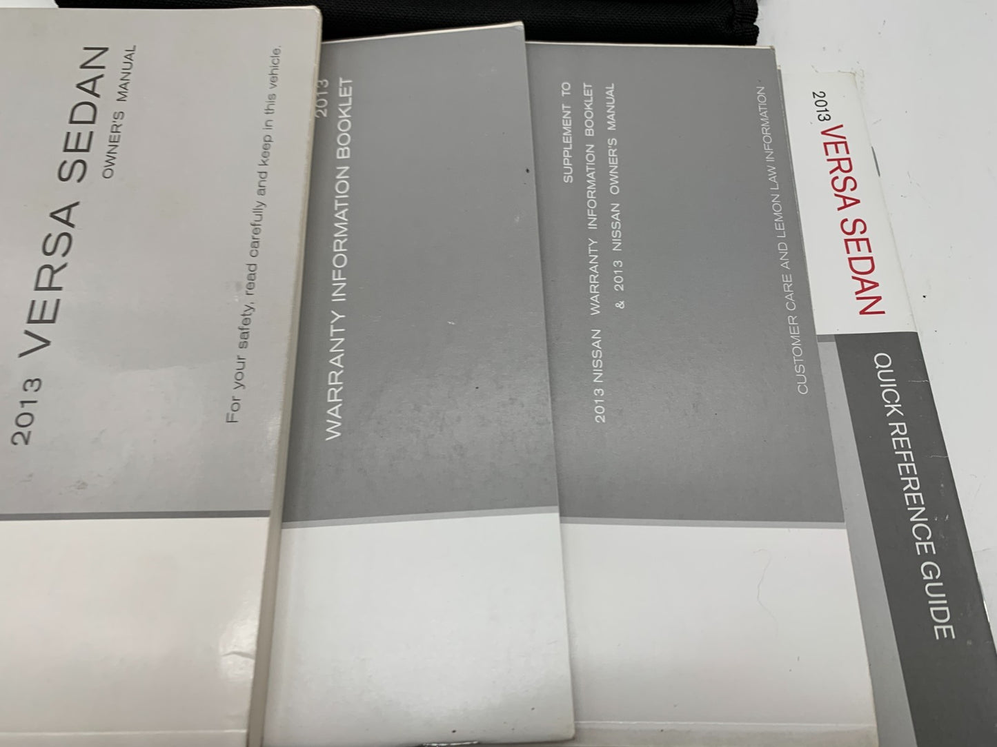 2013 Nissan Versa Sedan Owners Manual Set with Case OEM