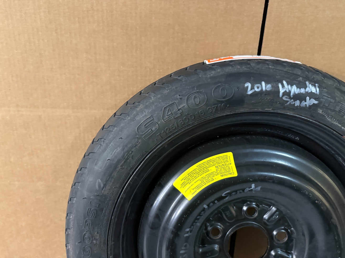 2006-2014 Hyundai Sonata 16" Spare Tire Wheel Compact Donut OEM T125/80D16
