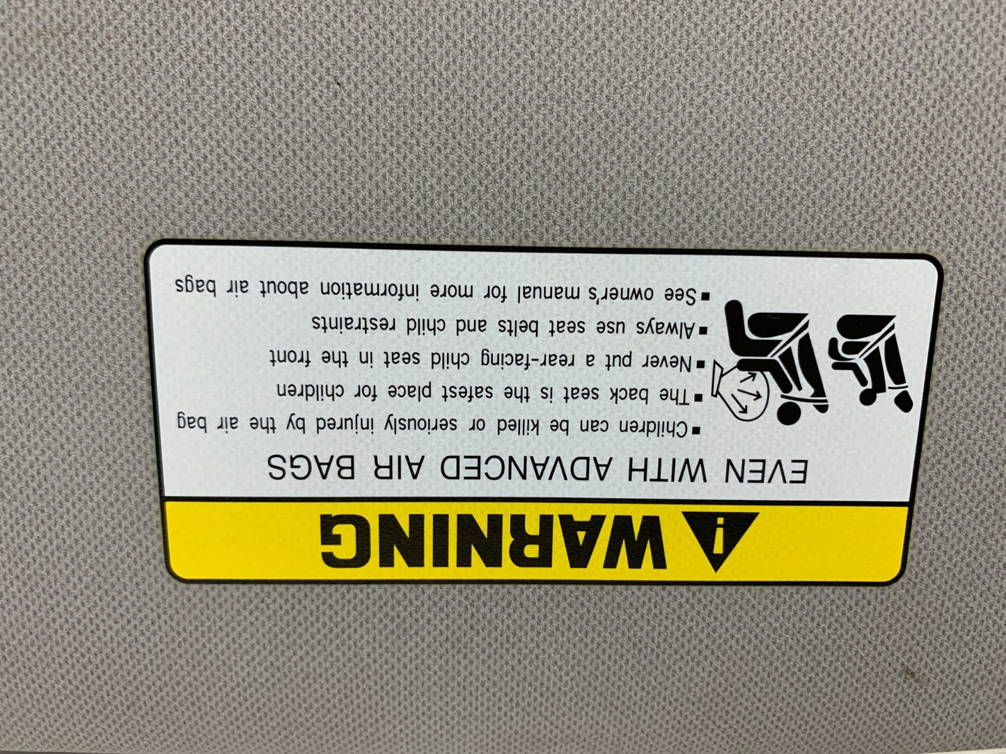 2014-2017 Hyundai Accent Driver Sun Visor Gray OEM C01B01006