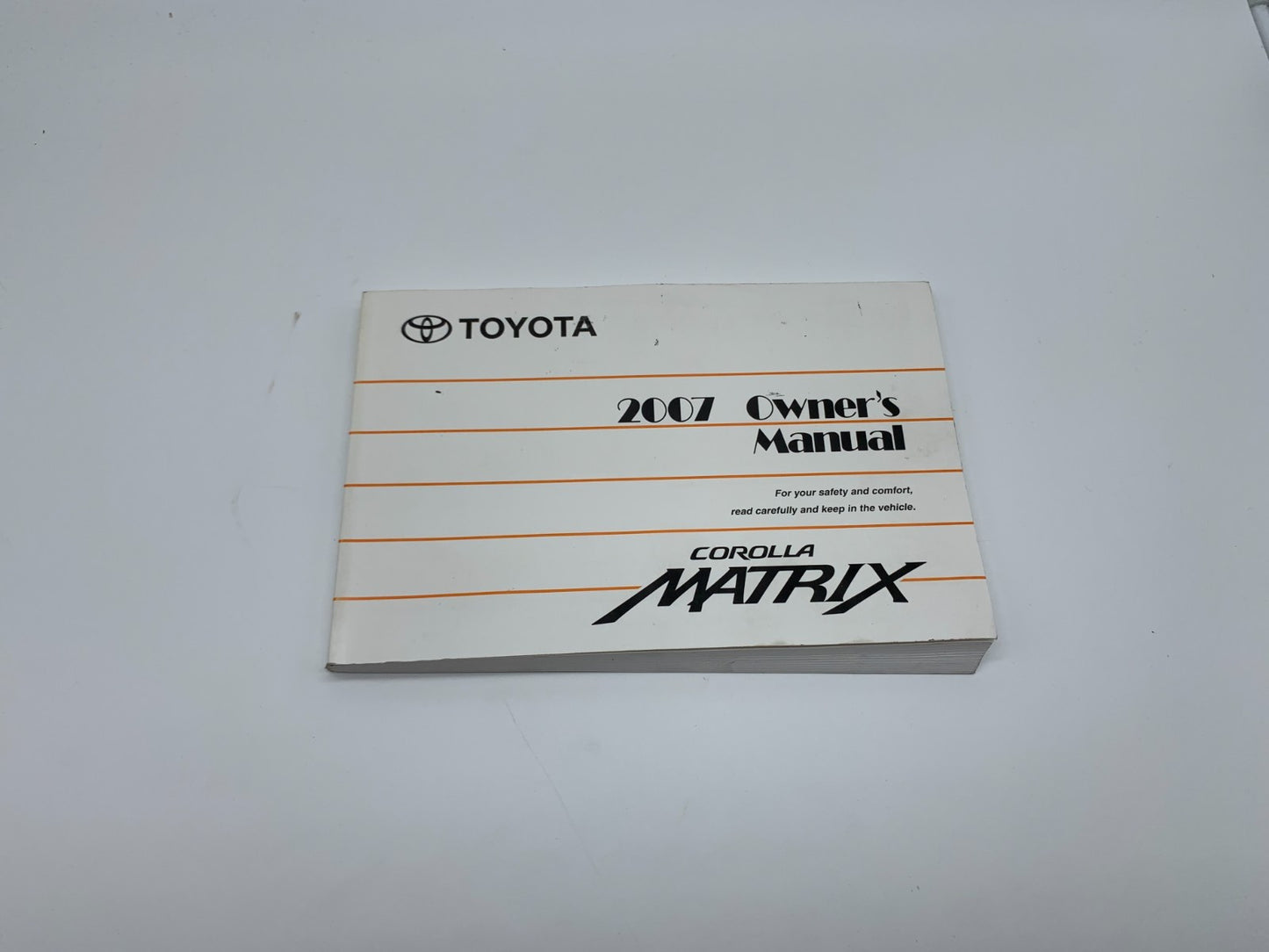 2007 Toyota Corolla Matrix Owners Manual OEM C04B59018