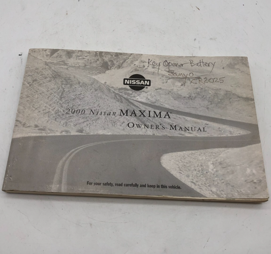 2000 Nissan Maxima Owners Manual OEM D04B70012