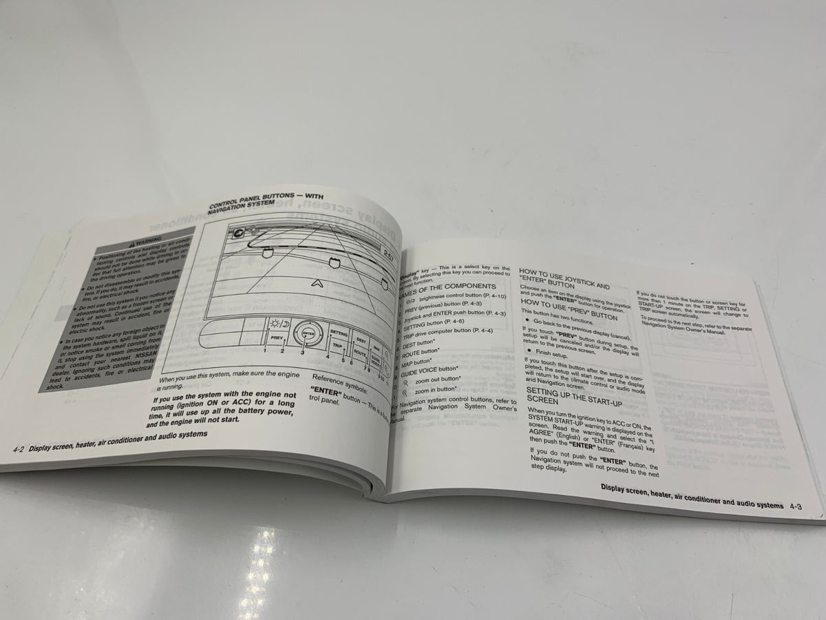 2005 Nissan Altima Owners Manual OEM B01B13037