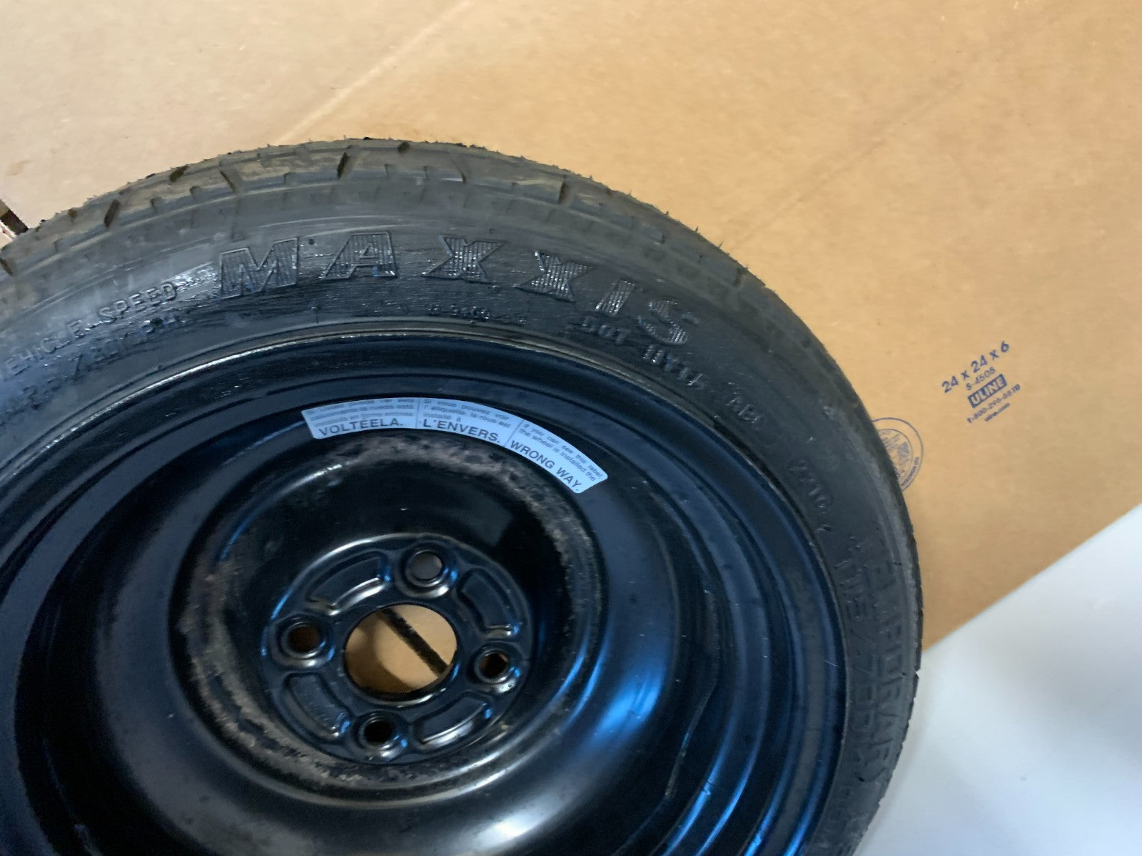 2017-2024 Mitsubishi Mirage 14" Spare Tire Wheel Compact Donut T115/70D14 Maxxis