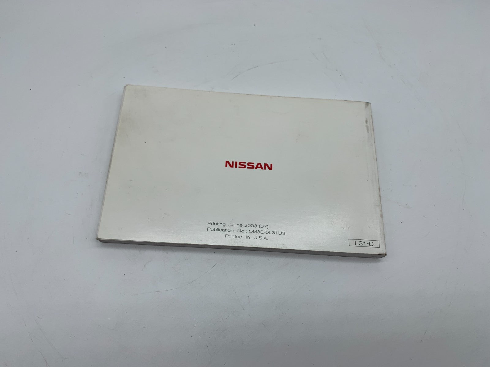 2003 Nissan Altima Owners Manual OEM C03B39005