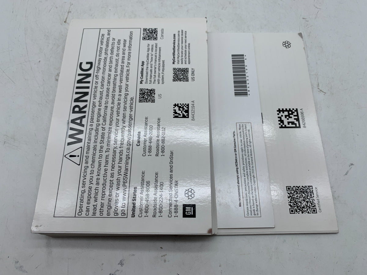 2021 Cadillac CT4 CT 4 Owners Manual Set OEM A03B37010