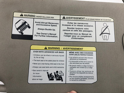 2018-2020 Nissan Rogue Driver Sun Visor Gray Illuminated OEM C03B59008