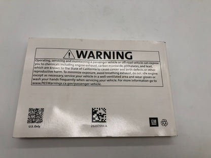 2018 GMC Acadia Owners Manual Set OEM B03B11060