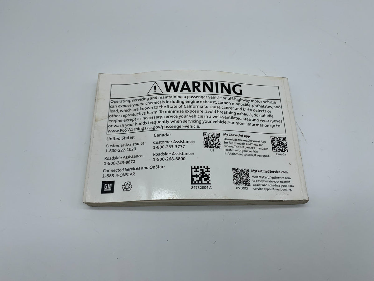 2021 Chevrolet Spark Owners Manual OEM A01B49007