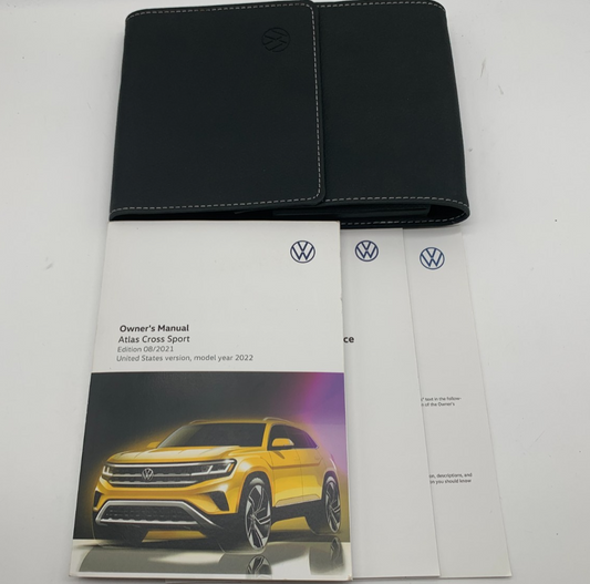 2022 Volkswagen Atlas Cross Sport Owners Manual Set with Case OEM B03B03009