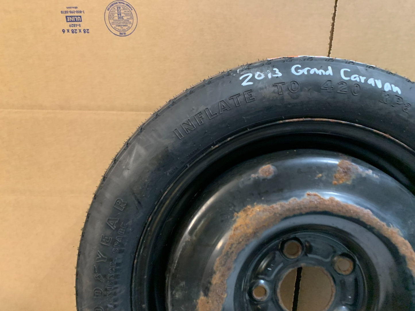 2012-2020 Dodge Grand Caravan 17" Spare Tire Compact Donut T145/80D17