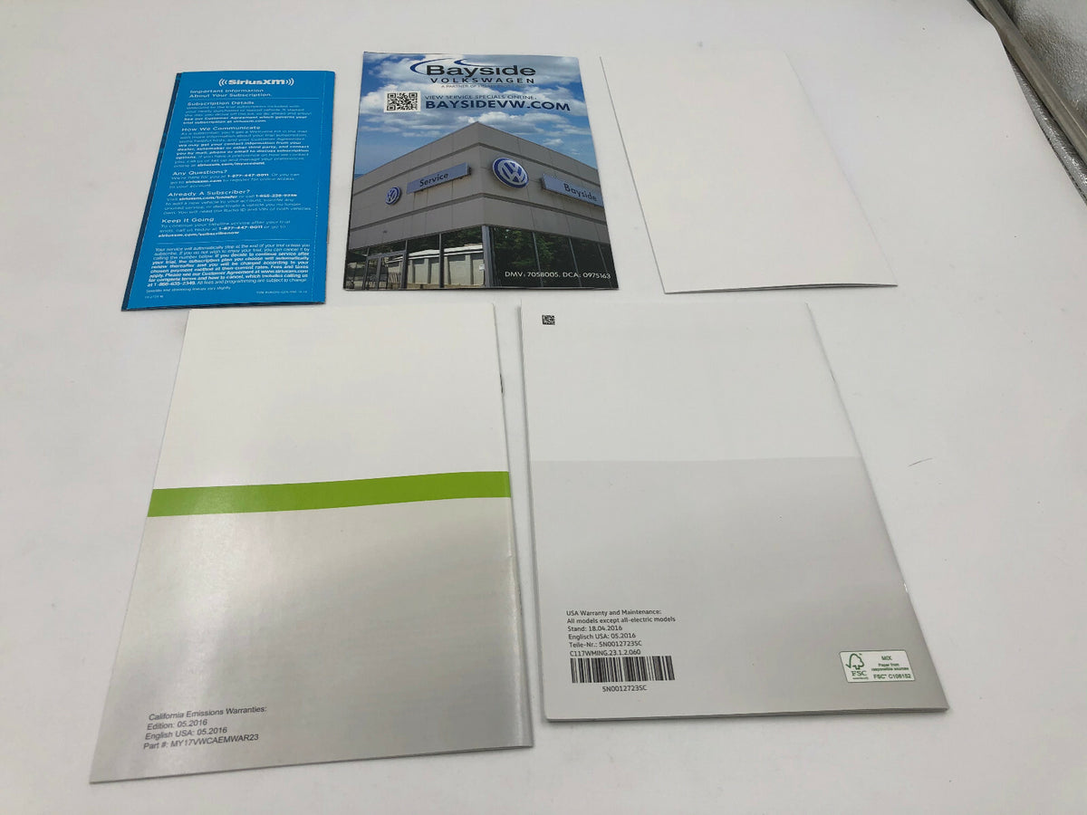 2017 Volkswagen Jetta GLI Owners Manual Set with Case OEM D02B60007