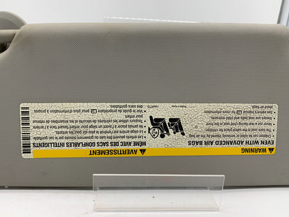 2012-2019 Chevrolet Sonic Passenger Sun Visor Gray Illuminated OEM D04B56002