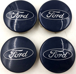 2013-2019 Ford Rim Wheel Center Cap Set Blue OEM B03B34023