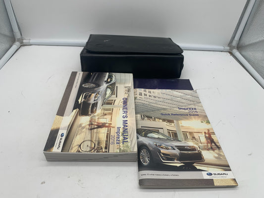2016 Subaru Impreza Owners Manual Set with Case OEM A04B28002