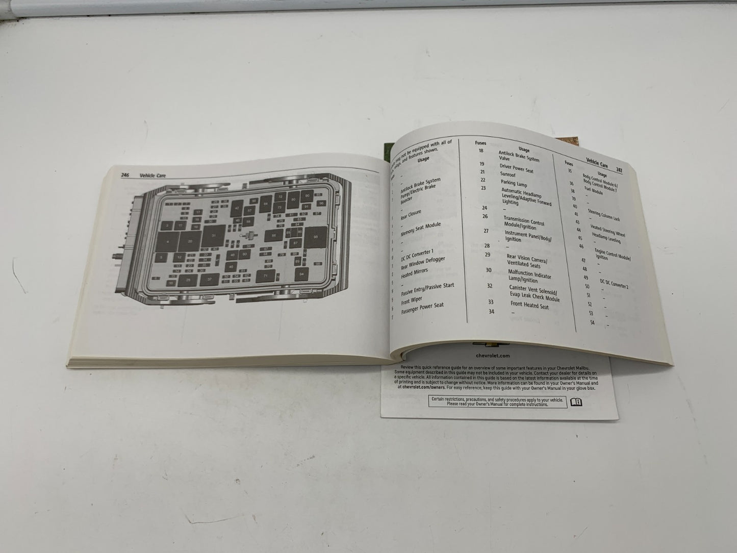 2023 Chevrolet Malibu Owners Manual OEM A01B33003