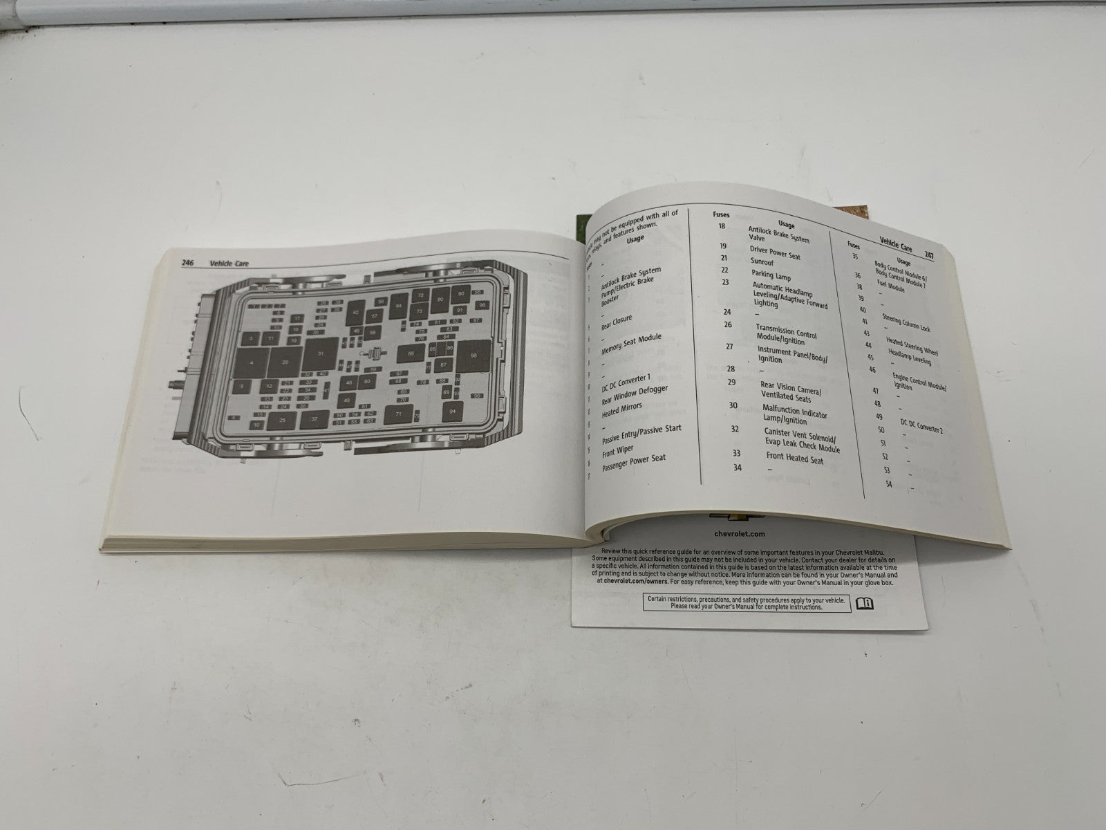 2023 Chevrolet Malibu Owners Manual OEM A01B33003