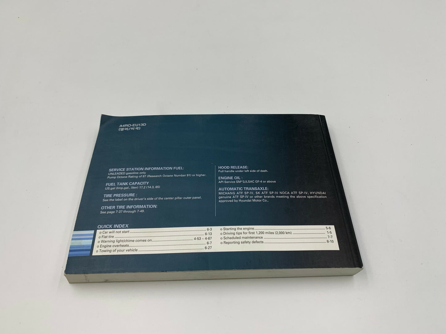 2011 Hyundai Sonata Hybrid Owners Manual with Leather Case OEM B02B38084
