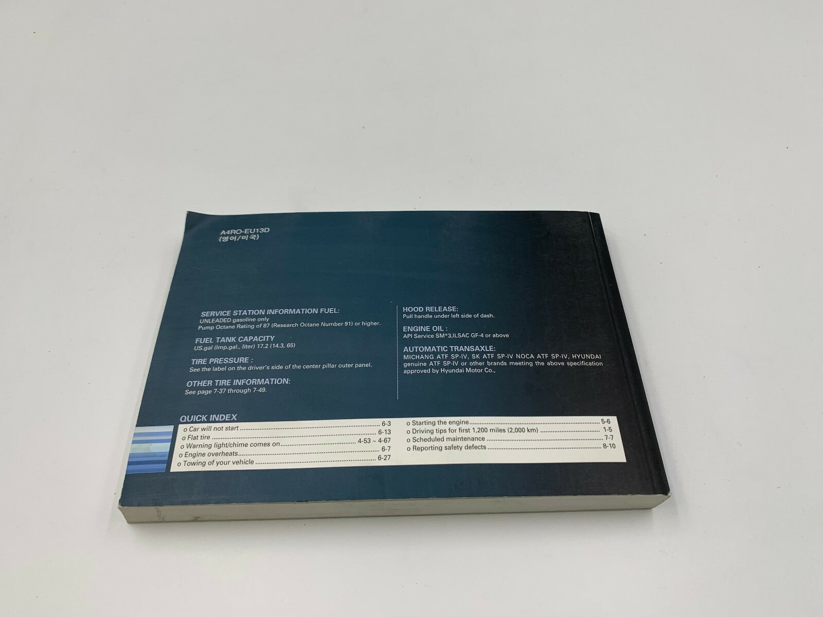 2011 Hyundai Sonata Hybrid Owners Manual with Leather Case OEM B02B38084