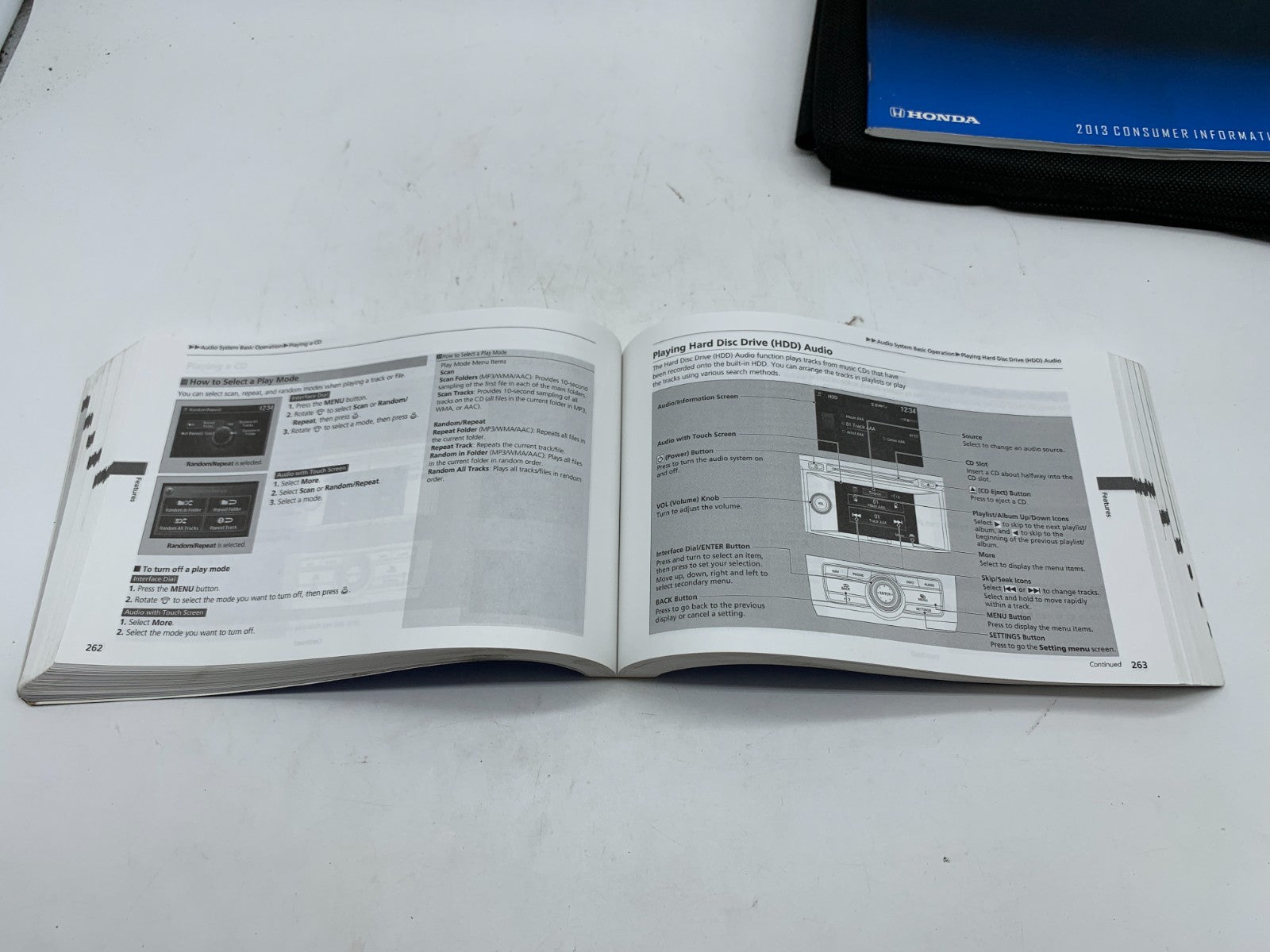 2013 Honda Accord Sedan Owners Manual Set with Case OEM C02B50020