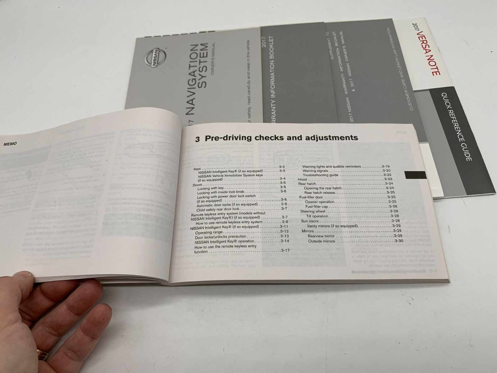 2017 Nissan Versa Note Owners Manual Set with Case OEM