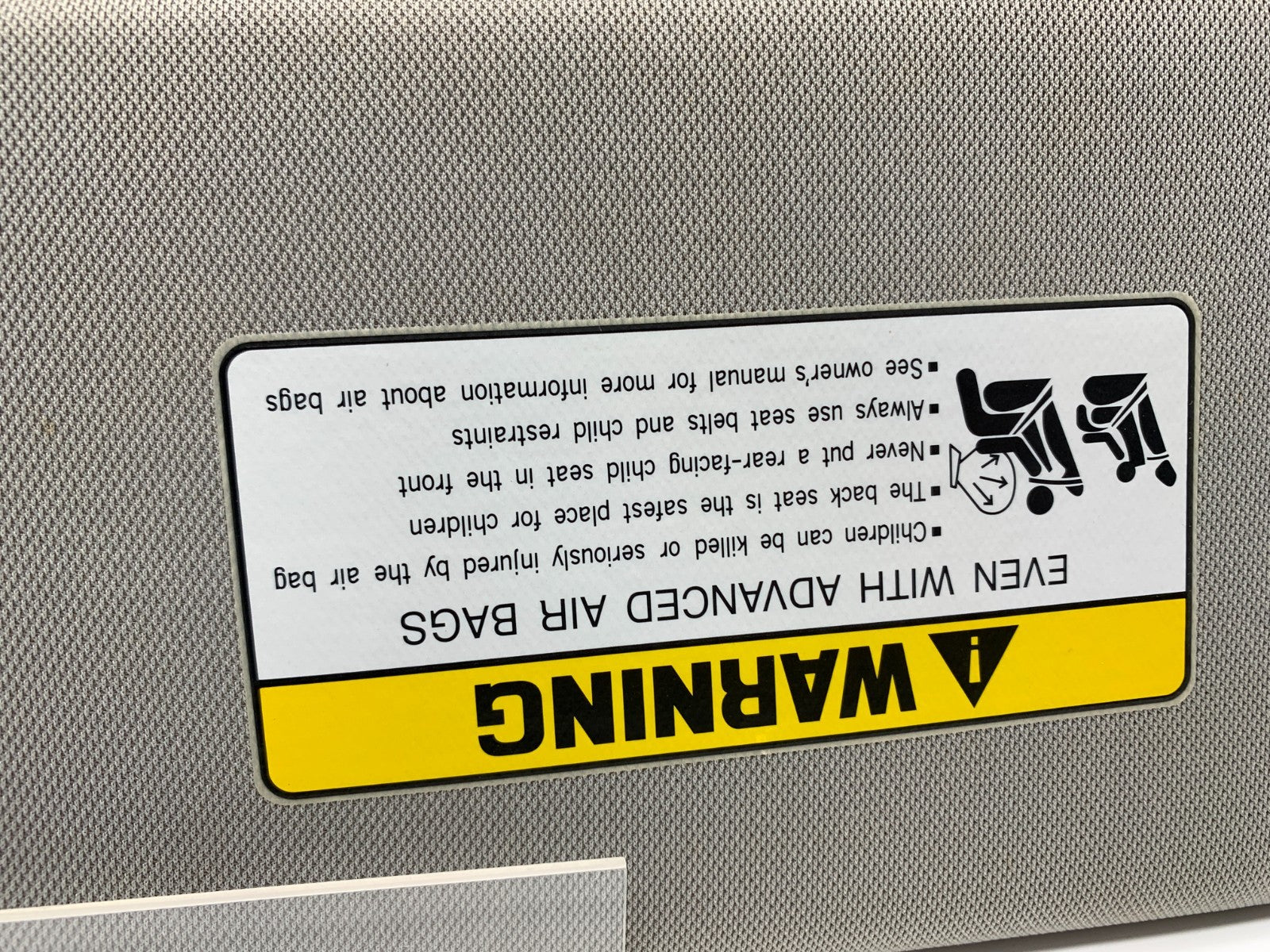 2011-2015 Hyundai Sonata Passenger Sun Visor Gray OEM B03B46048