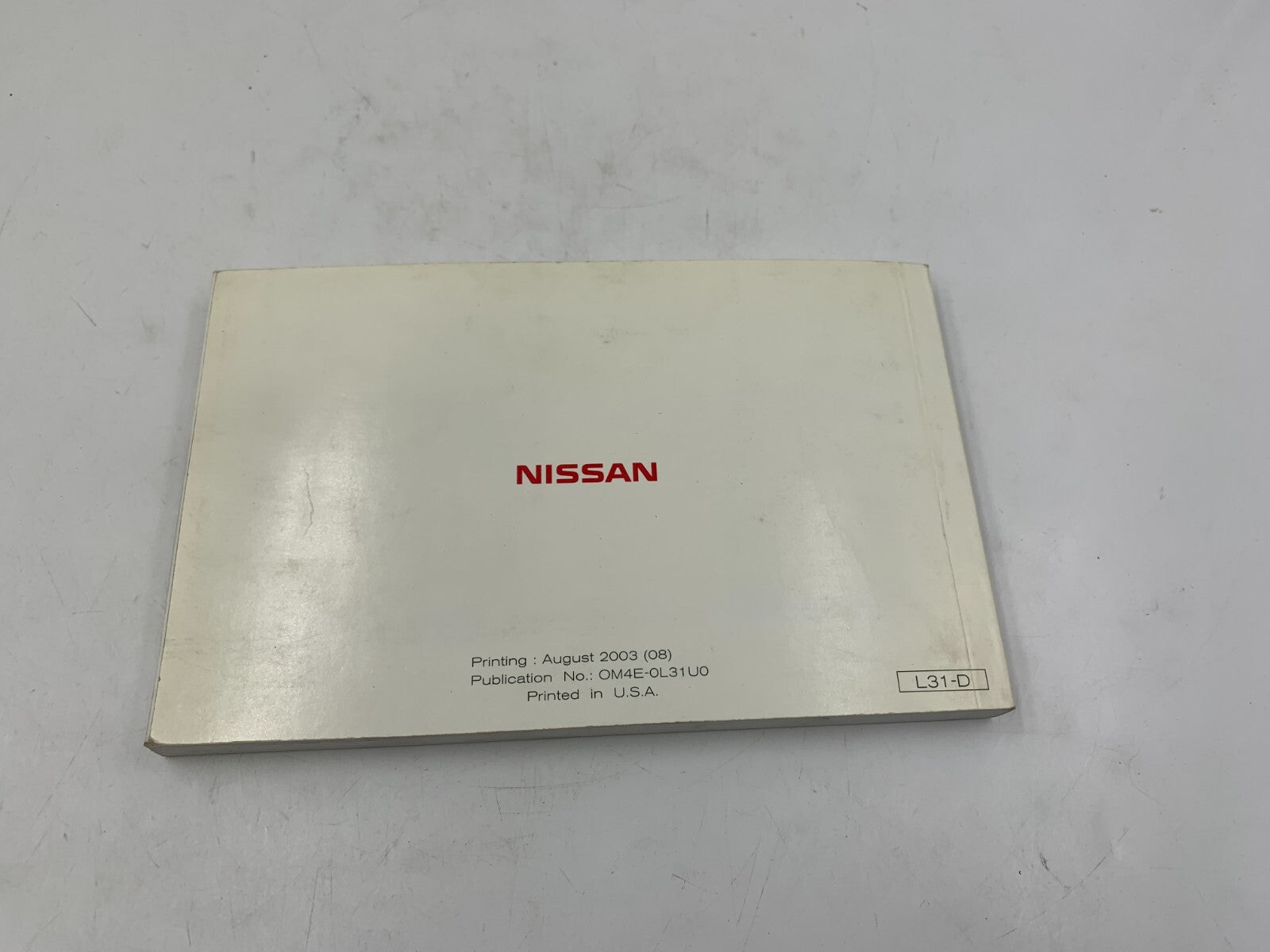 2004 Nissan Altima Owners Manual OEM D04B22033