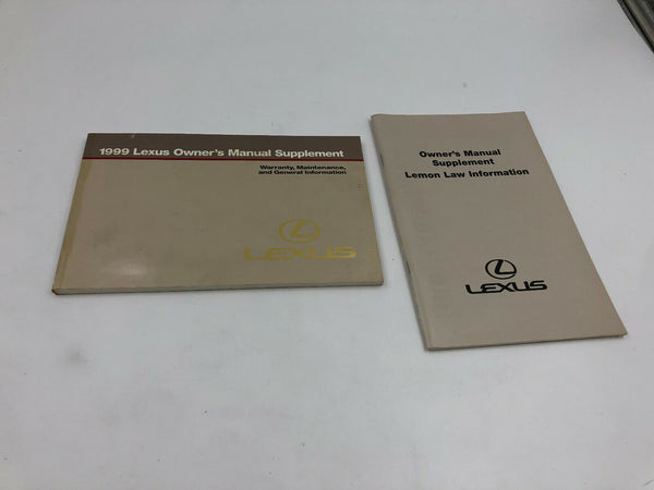 1999 Lexus ES300 ES 300 Owners Manual Handbook Set with Case OEM K02B46005