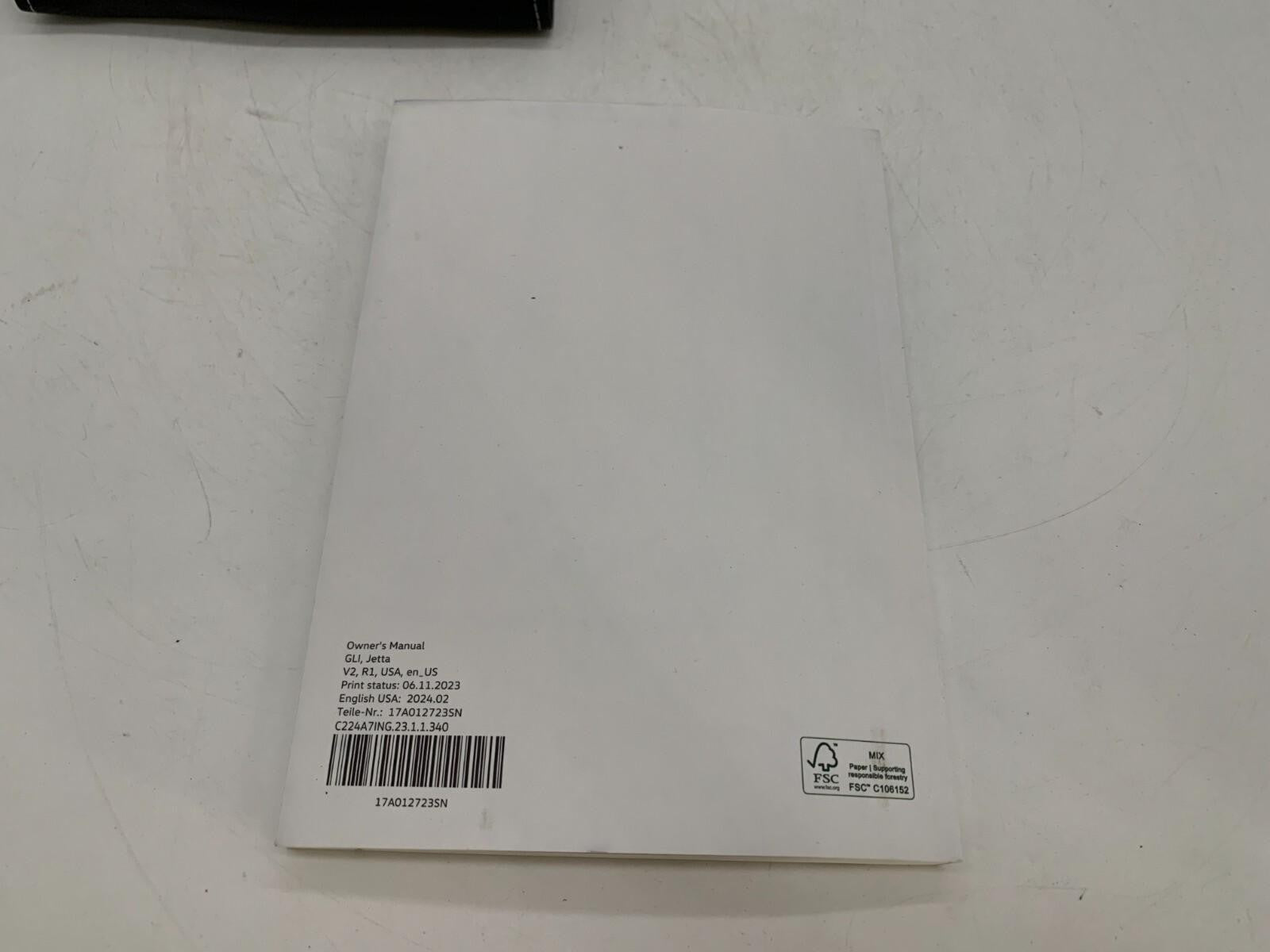 2024 Volkswagen Jetta GLI Owners Manual Set with Case OEM D01B60012