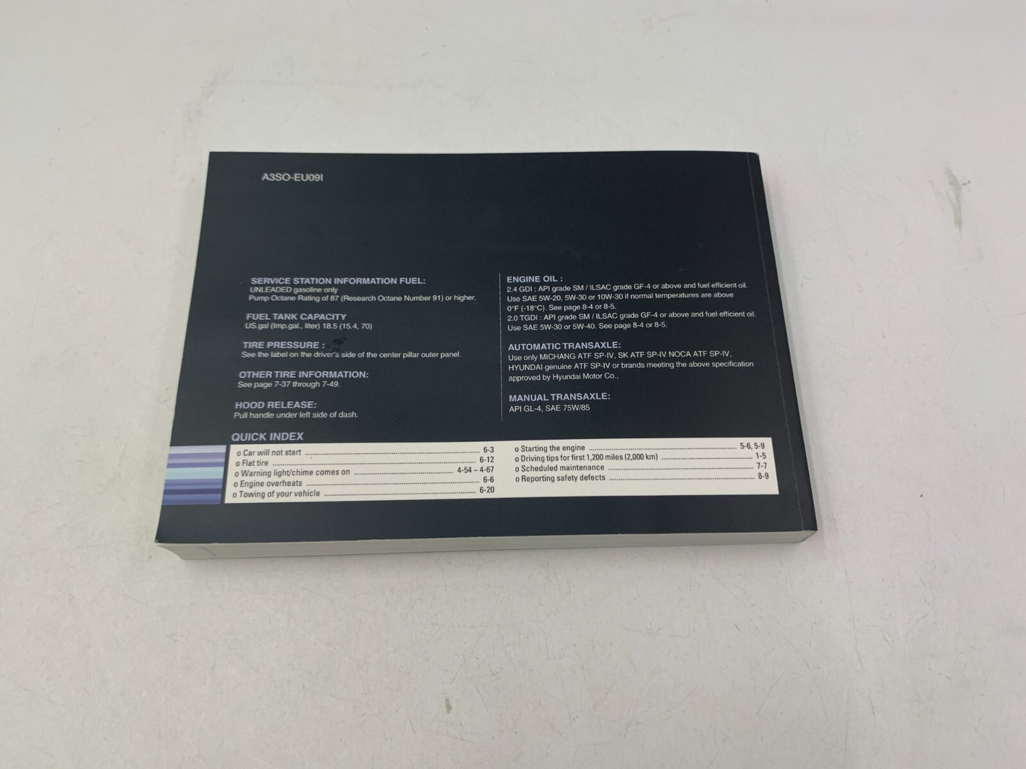 2011 Hyundai Sonata Owners Manual Set with Case OEM D04B60005