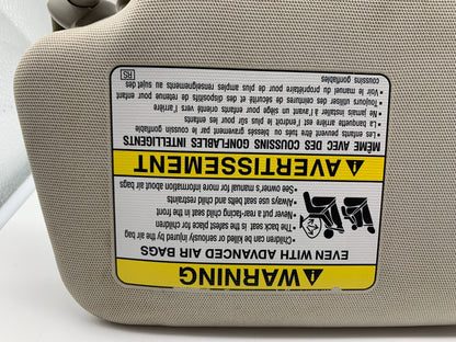 2010-2014 Subaru Legacy Passenger Sun Visor Gray Illuminated OEM C02B26003