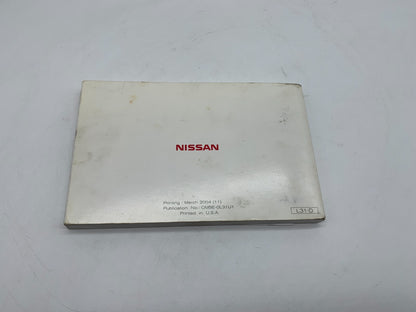 2005 Nissan Altima Owners Manual OEM C03B66006