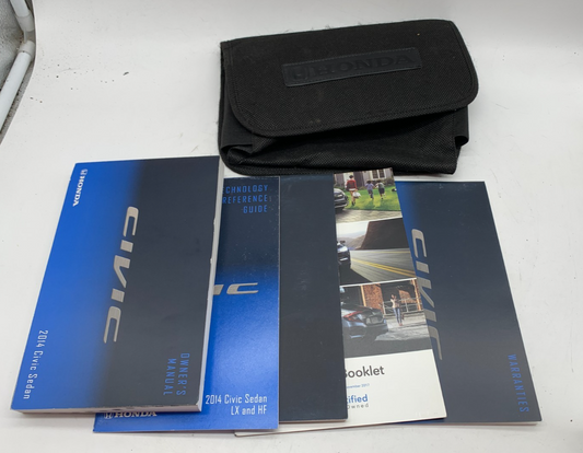 2014 Honda Civic Sedan Owners Manual Set with Case OEM A03B44002