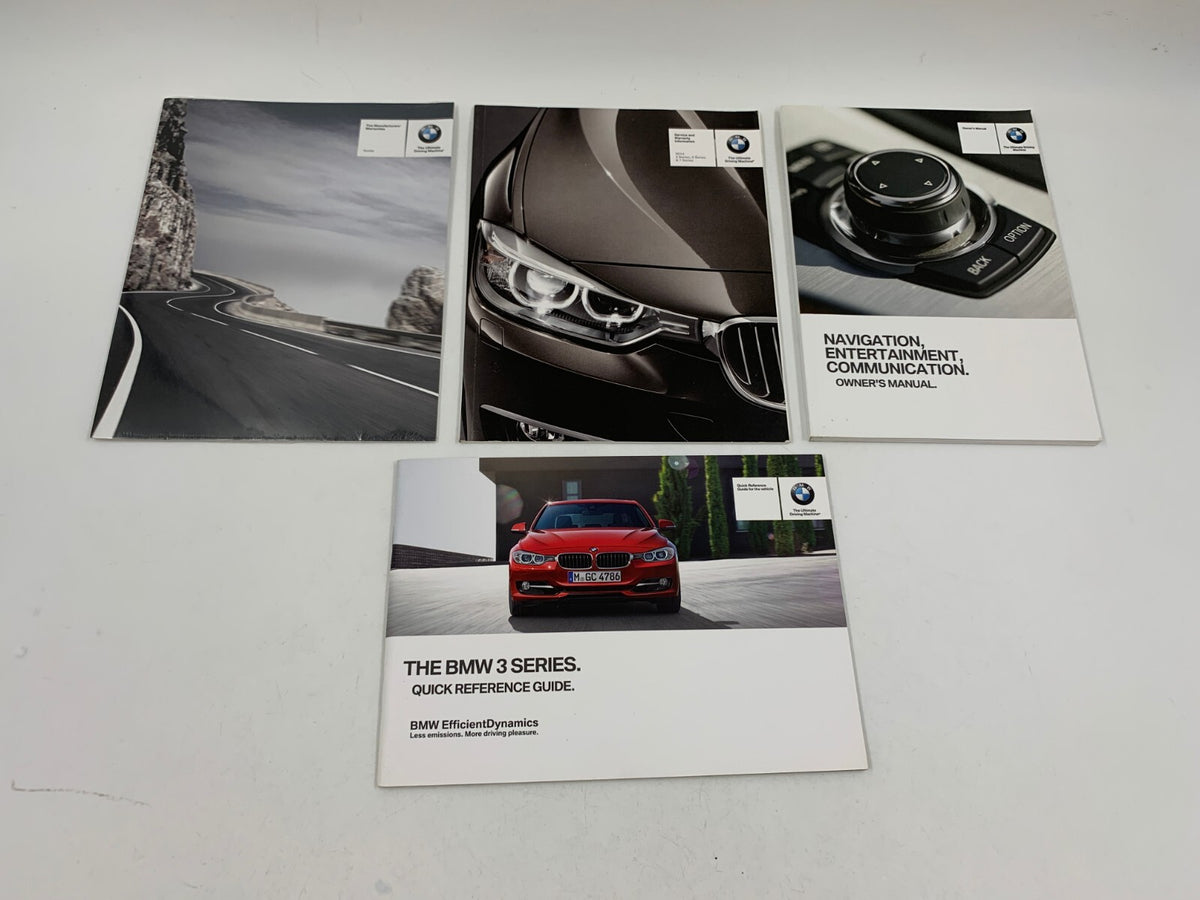 2014 BMW 3 Series Sedan Owners Manual Set with Case OEM A03B38055