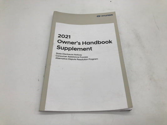 2021 Hyundai Sonata Owners Manual Set OEM E01B45064