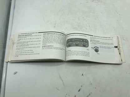 2003 Dodge Caravan Owners Manual OEM A02B42006