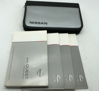 2004 Nissan Quest Owners Manual Set with Case OEM A04B45038