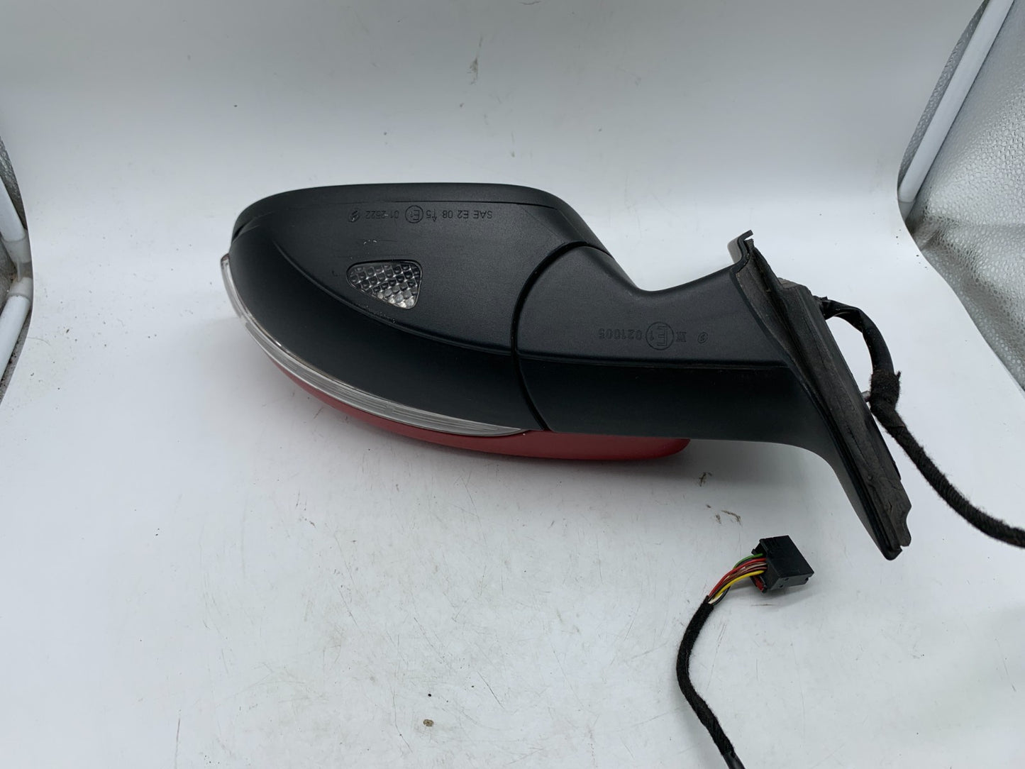 2009-2012 Volkswagen EOS Driver Side View Power Door Mirror Red OEM A04B32003