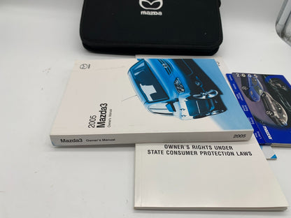2005 Mazda 3 Owners Manual Warranty Guide Set with Case OEM B03B30008