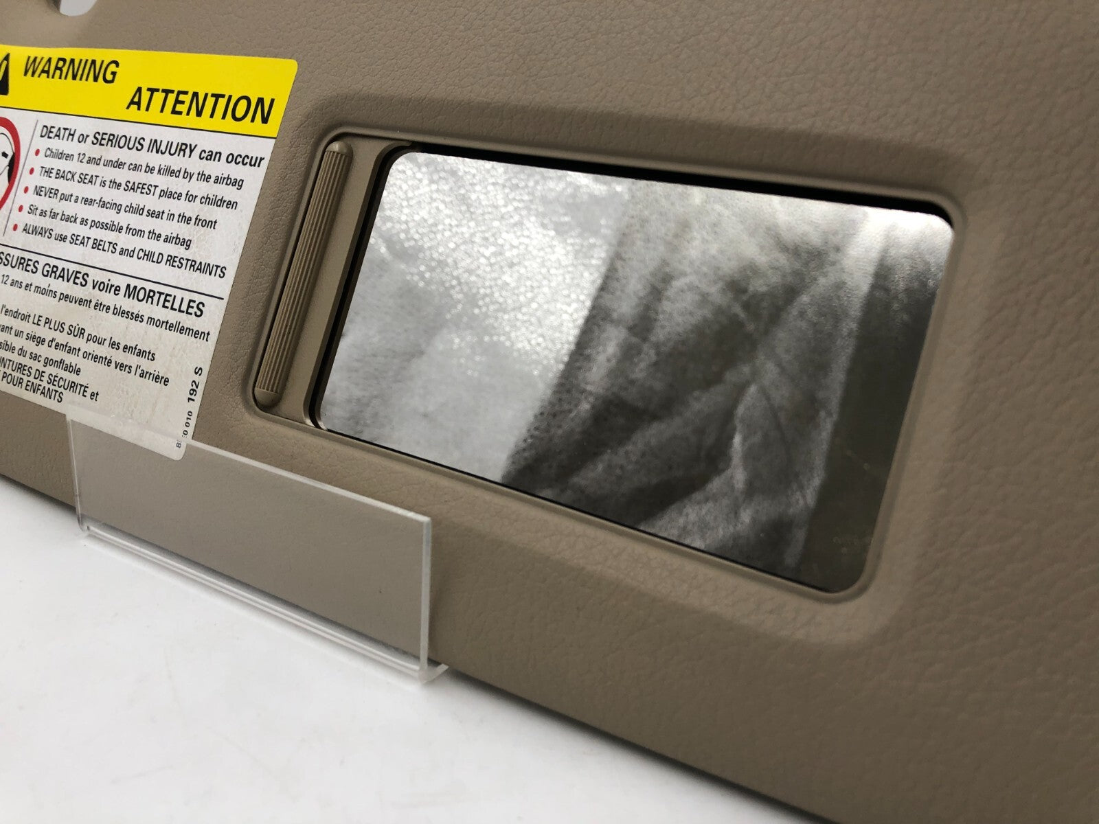 2003-2009 Audi A4 Passenger Sun Visor Brown Illuminated OEM B01B02003