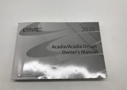 2020 GMC Acadia Owners Manual OEM R01B09011